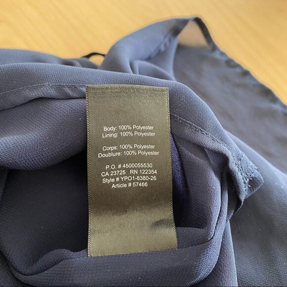 Aritiza-Babaton “Casimir” Navy Wrap Back Tie Mini Dress - Picture 10 of 11